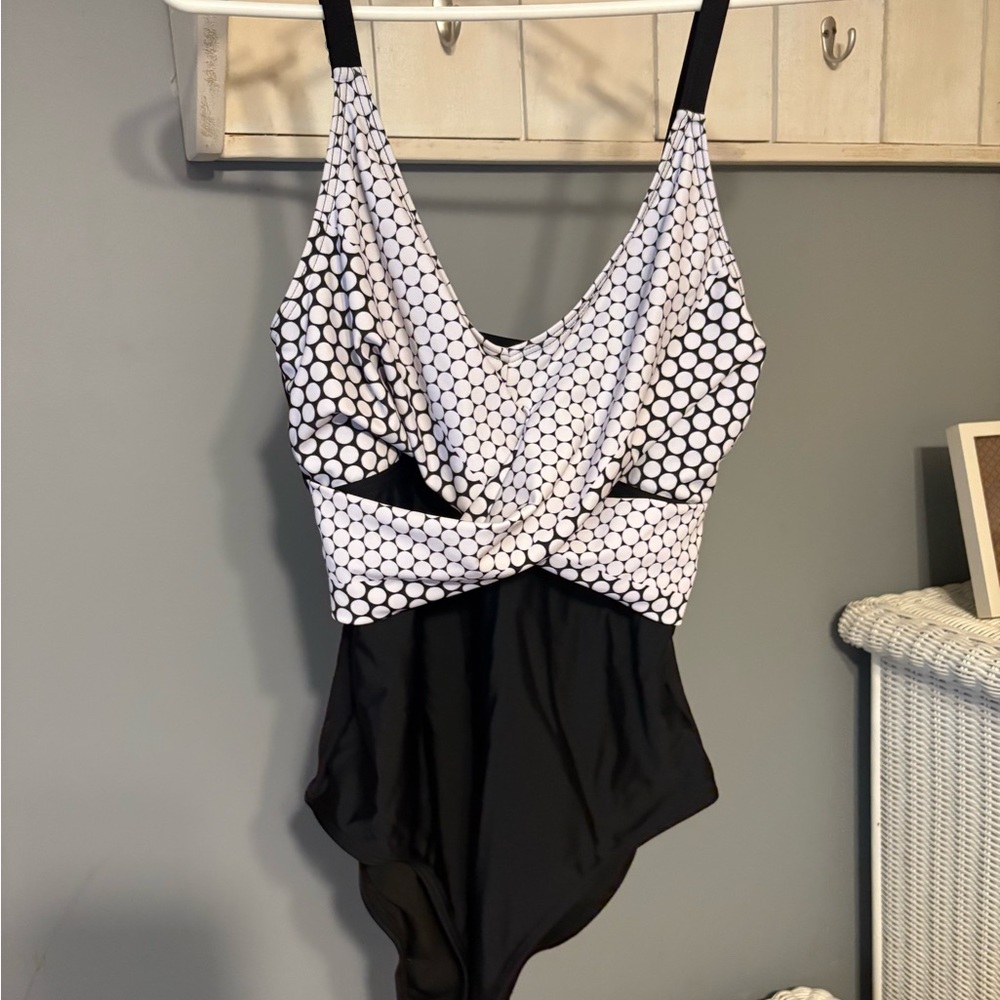 Polka Dot Black and White Women’s  One Piece